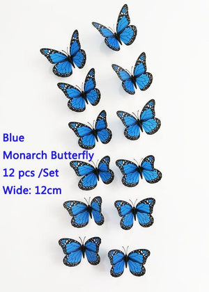 Butterfly Wall Stickers DIY Home Decor With Magnet & Glue Dots