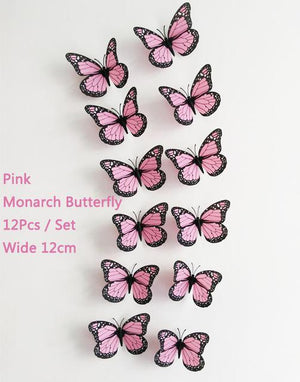 Butterfly Wall Stickers DIY Home Decor With Magnet & Glue Dots
