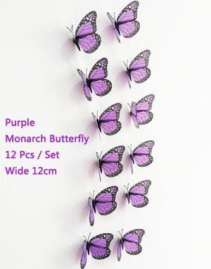 Butterfly Wall Stickers DIY Home Decor With Magnet & Glue Dots