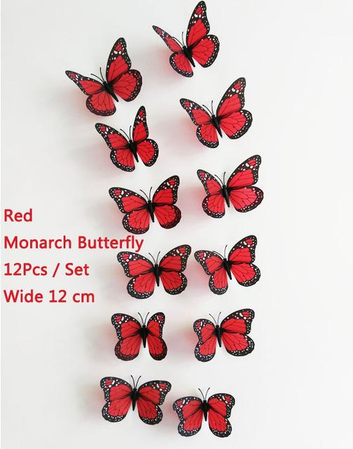 Butterfly Wall Stickers DIY Home Decor With Magnet & Glue Dots