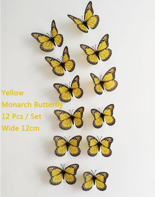 Butterfly Wall Stickers DIY Home Decor With Magnet & Glue Dots