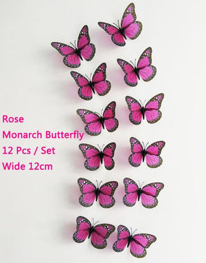 Butterfly Wall Stickers DIY Home Decor With Magnet & Glue Dots